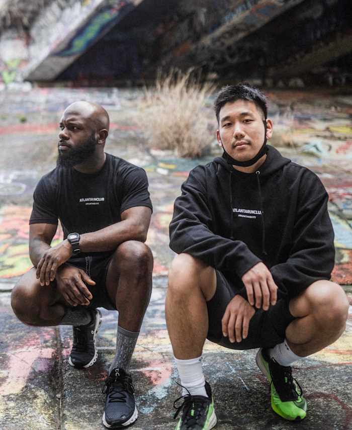 Bamn Ford (left) and James Ro of the Atlanta Run Club. "Any time hate or fear is perpetuated, there is always an opportunity to respond," Ro says.